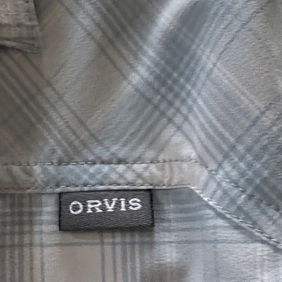 Orvis Pro Womens Blue Plaid Snap Down Shirt with Zippered Side Pockets Size L - Picture 5 of 13